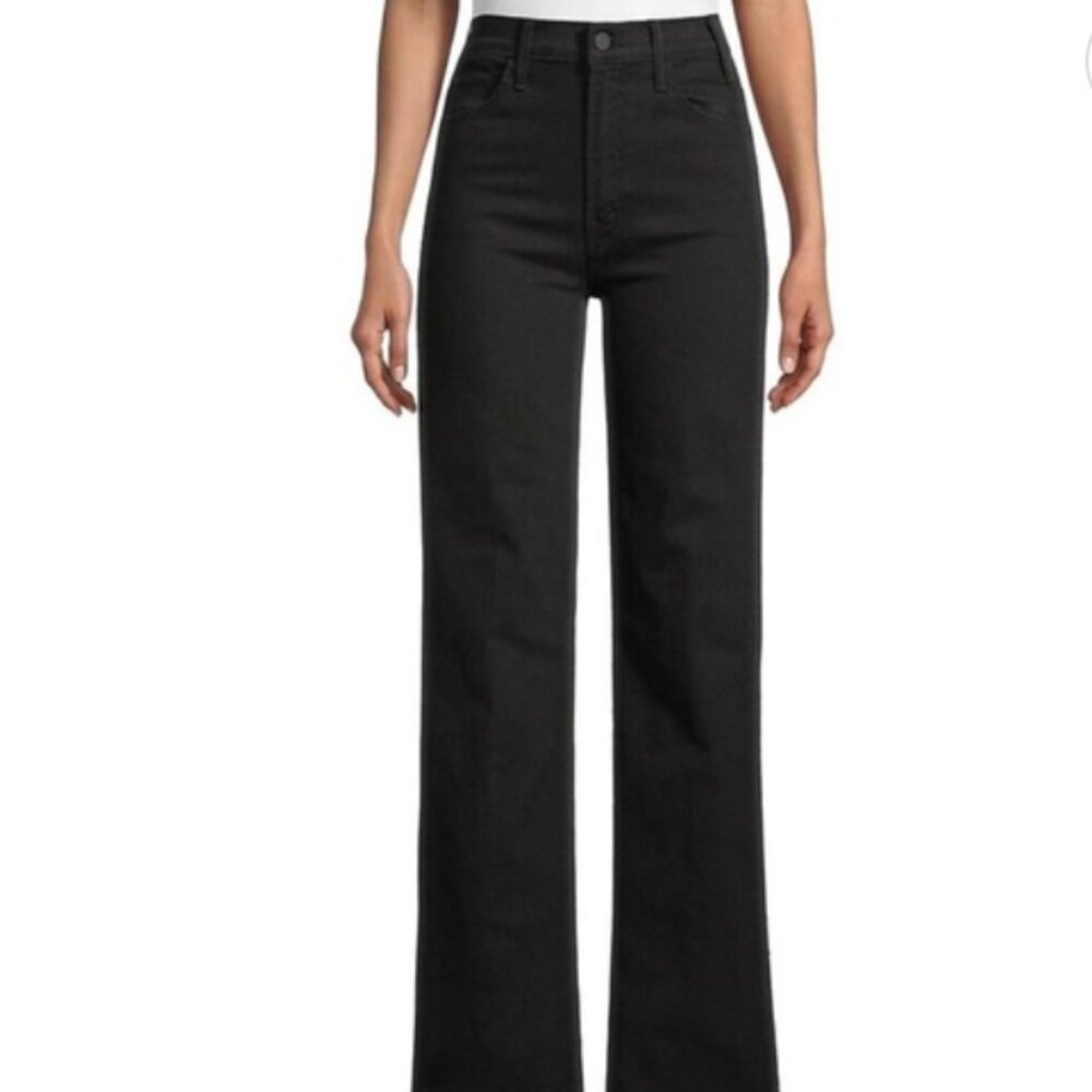 MOTHER The Hustler Roller Heel High-Waisted Jean in Pitch | Size 30